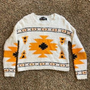 Boho cropped sweater, NWOT